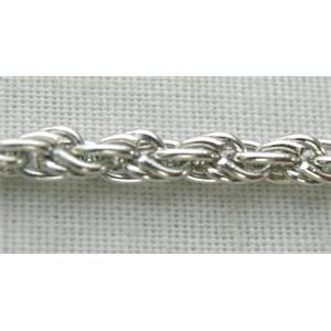 platinum plated Iron Chain, 2.2mm dia