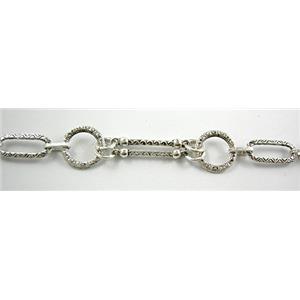 Antique Silver Alloy Chain, 98cm(38 inch) length