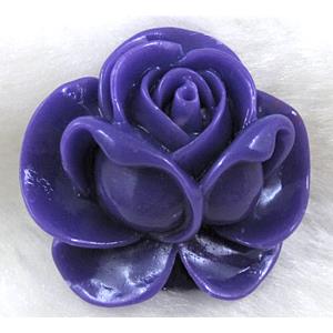 Compositive coral rose, Pendant, Purple, 36mm dia