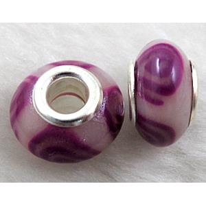 Fimo Polymer Clay Beads, 15-16mm dia, 9-10mm thick, hole:5.5mm
