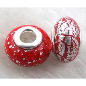 Fimo Polymer Clay Beads, 15-16mm dia, 9-10mm thick, hole:5.5mm