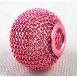 jewelry mesh bead, iron, 20mm dia, 6mm hole