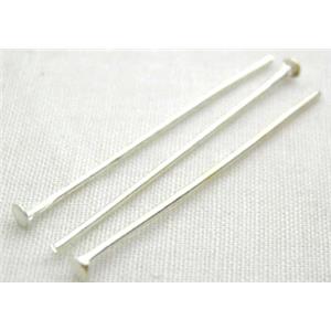 flat-HeadPins, copper, nickel color, 35mm length