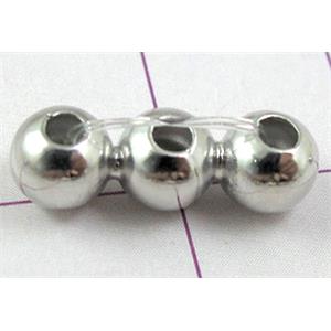 Platinum Plated copper ball spacer, 5mm dia, nickel free