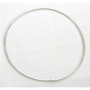 Platinum Plated Copper Necklace Chain, 13.5cm dia, thickness 1.6mm