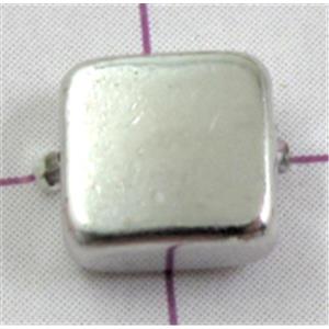 copper spacers square, platinum plated, 5x5mm, Platinum plated