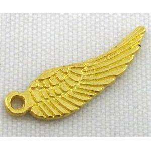 alloy pendant, gold plated, approx 8-12mm