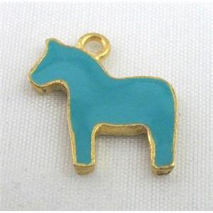 bracelet bar, enamel alloy pendant, approx 18x18mm