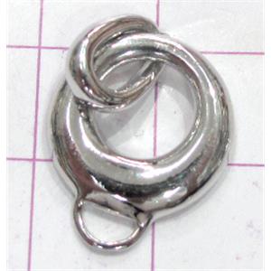 Copper toggle clasps, 16mm dia, color code: F platinum