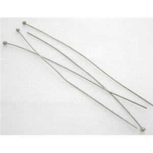 round HeadPins, copper, black, 0.6x50mm, head: 2mm