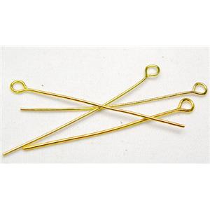 Gold Plated Iron Eye-Pin, 4cm length