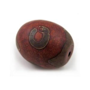 natural tibetan Dzi beads, barrel, approx 20x28mm