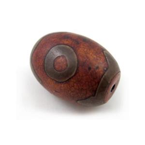 natural tibetan Dzi beads, barrel, approx 22x30mm