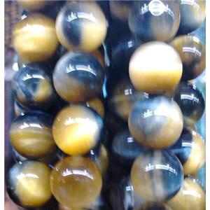 fancy Tiger eye beads, AA Grade, round, 14mm dia, 28pcs per st