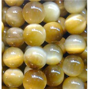 golden Tiger eye beads, AA Grade, round, 12mm dia, 33pcs per st