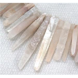 clear quartz stick bead, approx 20-50mm