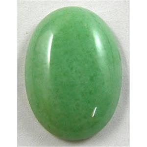 Green Aventurine, Cabochon, flat-back Oval, 22x30mm