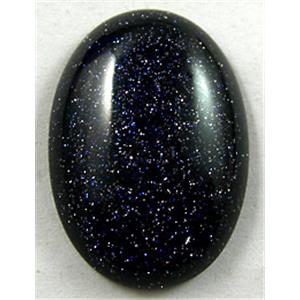 Blue SandStone Cabochon, flat-back Oval, 22x30mm