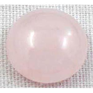 Rose Quartz Cabochon, flat-back Round, approx 5mm dia