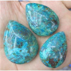 chrysocolla cabochon, mixed shape, approx 20-35mm