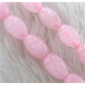 Rose Quartz bead, barrel, approx 8x12mm, 15.5 inches