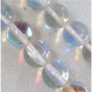 round synthetic clear Aura Quartz Glass Beads, approx 12mm dia