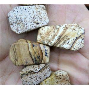 picture jasper bead, freeform, approx 14-25mm