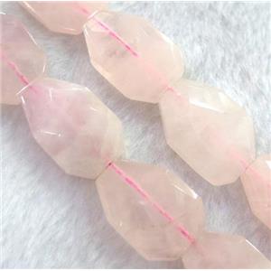 rose quartz nugget beads, freeform, approx 15-25mm