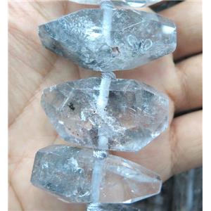 Black Rutilated Quartz beads, freeform, approx 15-30mm, 15.5 inches