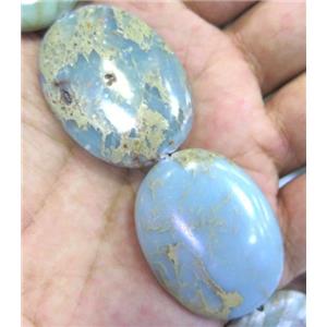 snakeskin jasper beads, oval, approx 20x30mm