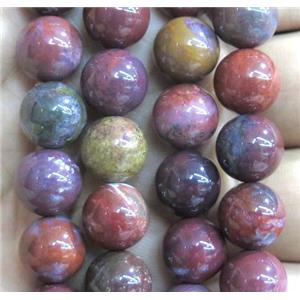 red Poppy Jasper Beads, round, approx 10mm dia