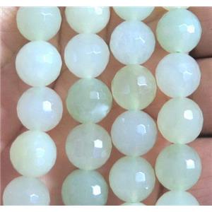 New Mountain Jade Beads, faceted round, approx 6mm dia, 15.5 inches