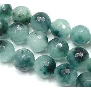 jasper bead, faceted round, 14mm dia, approx 27pcs per st