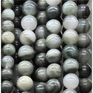 round green Actinolite beads, approx 8mm dia, 48pcs per st