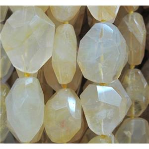 Natural Gold Rutilated Quartz Beads Freeform, approx 10-16mm