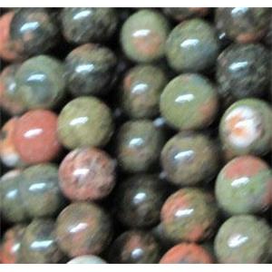 tiny Unakite beads, round, approx 3mm dia, 130pcs per st