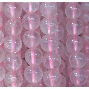 round Malagasy Rose Quartz beads, approx 6mm dia, 15.5 inches