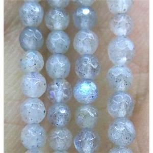 tiny Labradorite beads, faceted round, approx 3mm dia