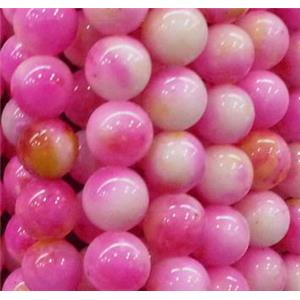 round Irisated Jade beds, hotpink, 10mm dia, approx 38pcs per st