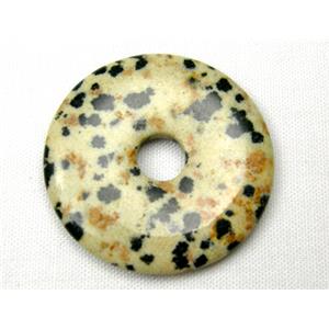 dalmatian Jasper Donut Pendants, 25mm diameter