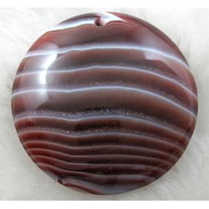 stripe Agate pendants beads, 40mm dia