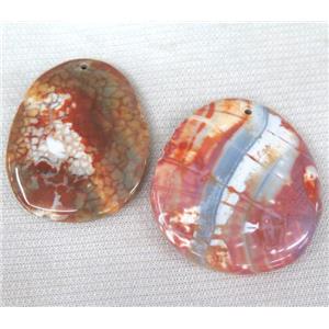 dragon veins agate pendant, slice, freeform, approx 30-60mm