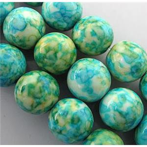 rainforest jasper beads, aqua, stability, round, 4mm dia, approx 100pcs per st