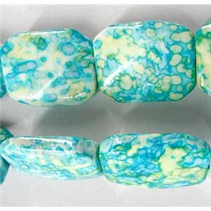 Rain colored stone bead, stability, 10x25mm, approx 16pcs per st