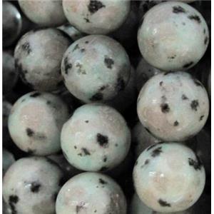 round Sesame Kiwi Jasper Beads, 12mm dia, approx 31pcs per st