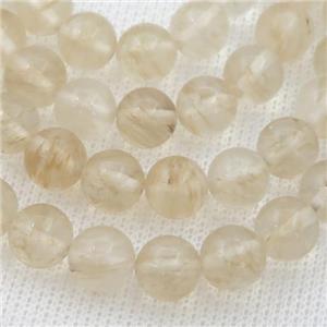 coffee watermelon quartz beads, round, 12mm dia, approx 31pcs per st