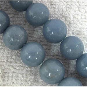 round Angelite Beads, grey-blue, approx 4mm dia