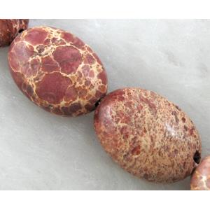 Sea Sediment Beads, flat oval, 13x18mm, 22pcs per st