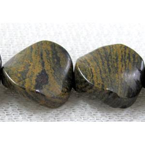 Natural Twist Coin Gemstone bead, 16mm dia, 25pcs per st