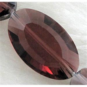 Crystal Glass Beads, faceted, 13x21mm, 20pcs per st